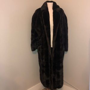 1980s Vintage Faux Fur Coat by Shaytoon England